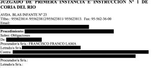 mi experiencia como procurador en coria del rio