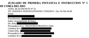 procurador coria del rio asuntos que he llevado