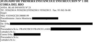 procurador coria del rio experiencia